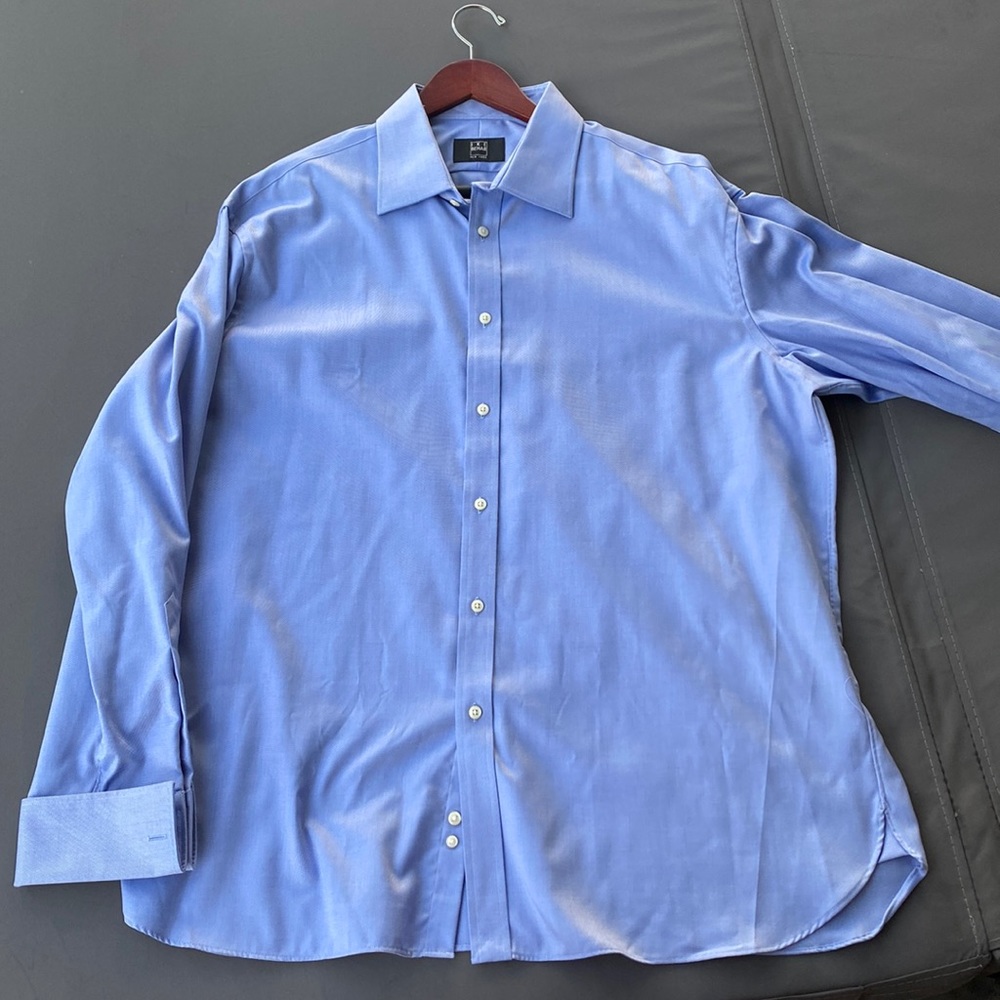 IKE BEHAR light blue button down